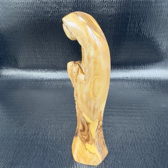 Vintage Hand Carved Wood Madonna Virgin Mary Figurine Folk Art Hand Made Figure - Picture 11 of 13